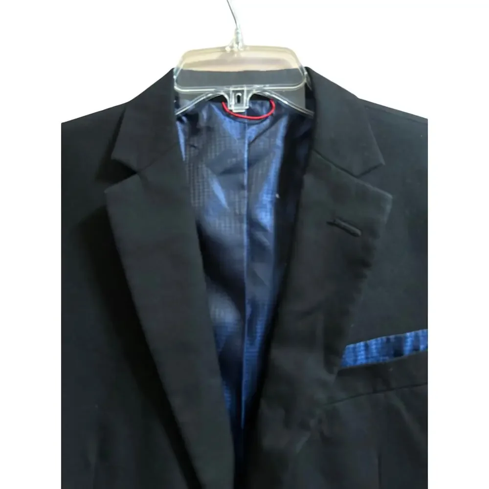 Billy London Black Cut 2000 2-Button Suit Sport Coat Blazer Jacket